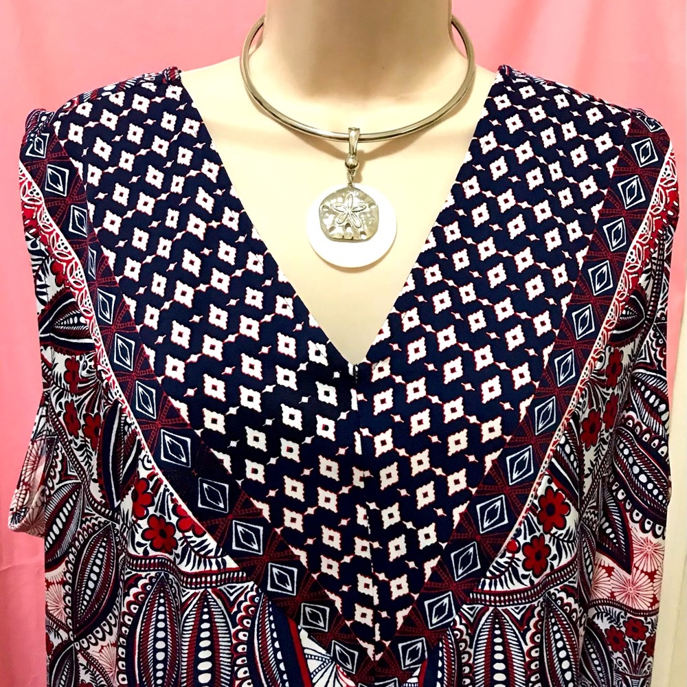 Ashley Stewart Women’s Abstract Print Tunic -22/24